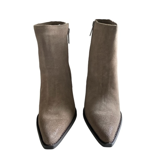 Sam Edelman Jane Bootie Desert Olive Leather Stacked Heel Zip Up Size 10 NWT - Picture 5 of 11